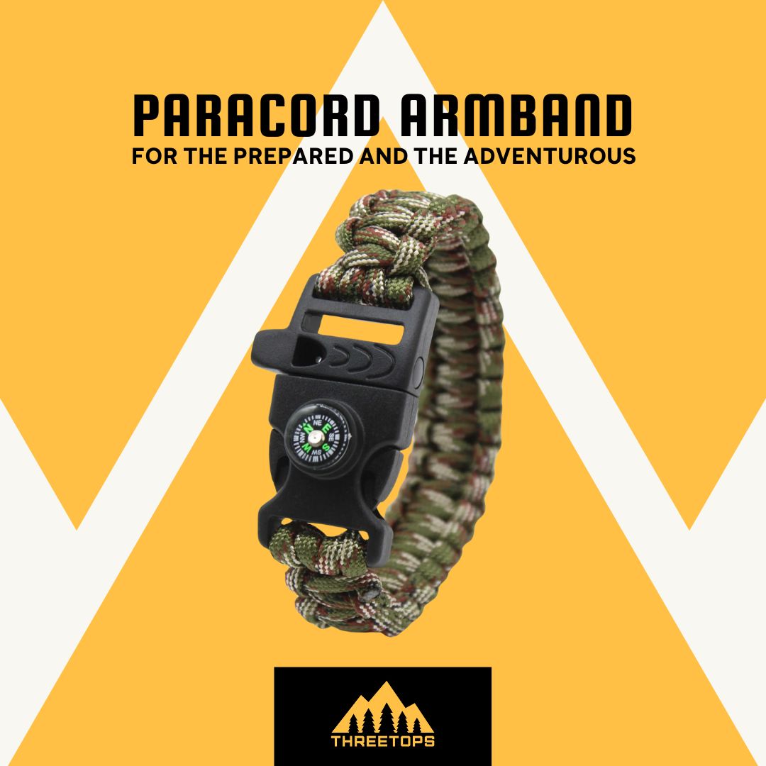 Paraflex™ - Multifunctionele paracord overlevingsarmband met fluitje