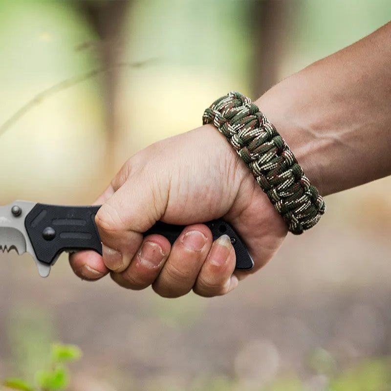 Paraflex™ - Multifunctionele paracord overlevingsarmband met fluitje